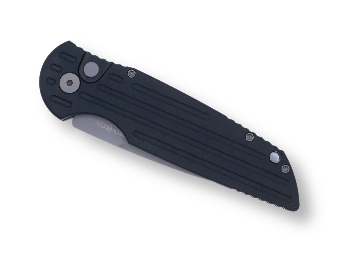 Tactical Response 3 - 3.5” Clip Point blade / Black Handle with Grooves / Bead Blasted 154CM