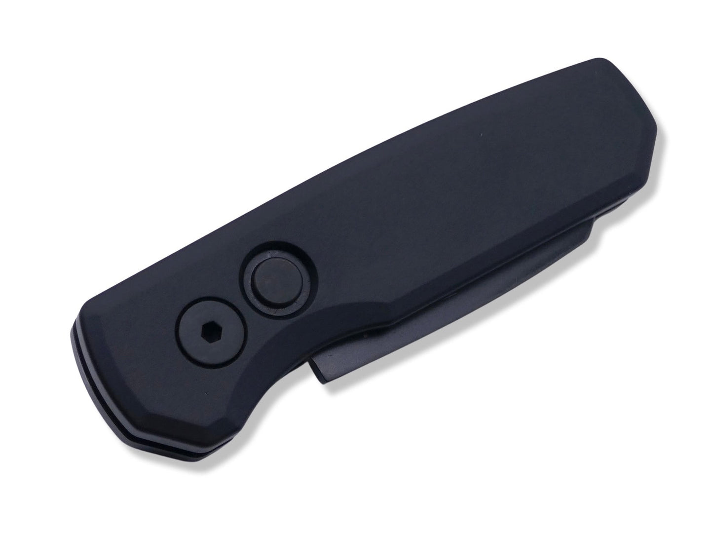 Runt 5 - Smooth Black Handle / Black Magnacut / Reverse Tanto