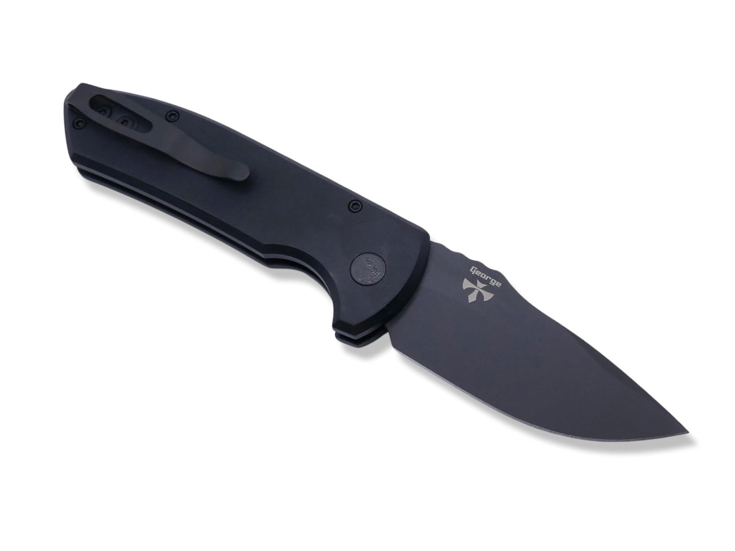 Short Bladed Rockeye - Smooth Black Handle, Black S35VN Blade