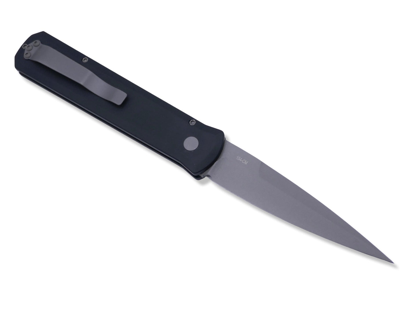 Godfather - Italian inspiration 4” / Solid Black Handle / Blasted Blade