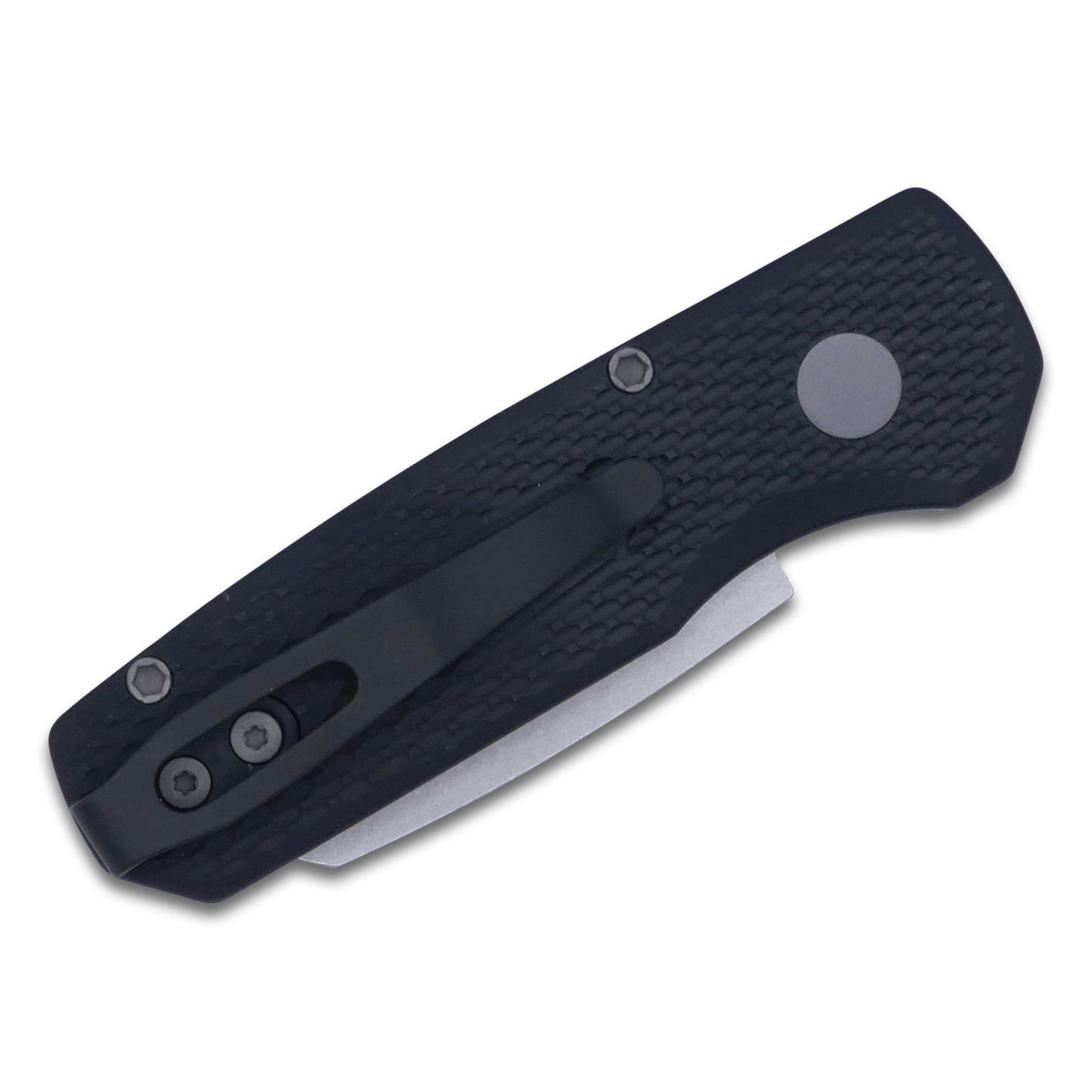 Runt 5 - Textured Black Handle / Stonewash Magnacut / Reverse Tanto