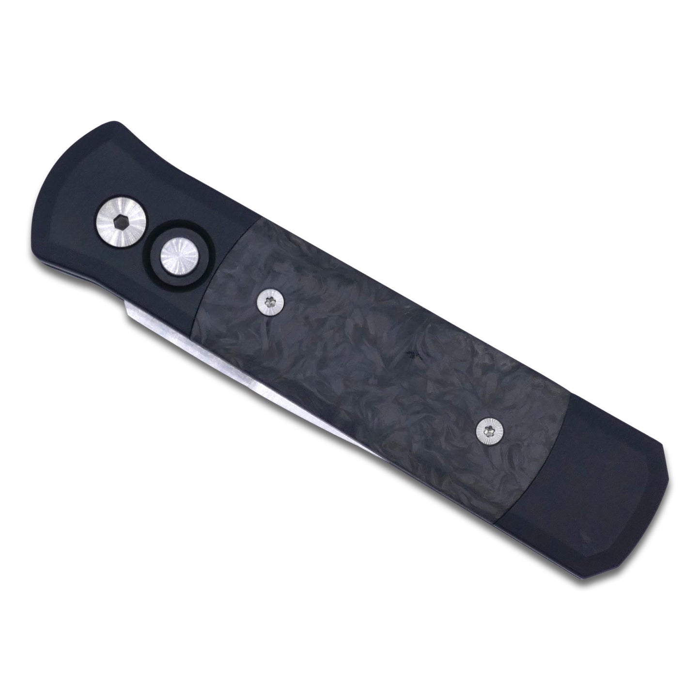 Godson - Black Handle, Dark Matter FatCarbon Inlays, Satin Blade