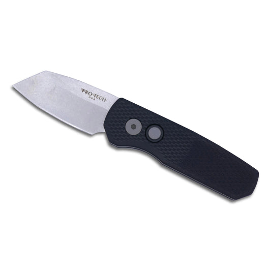 Runt 5 - Textured Black Handle / Stonewash Magnacut / Reverse Tanto